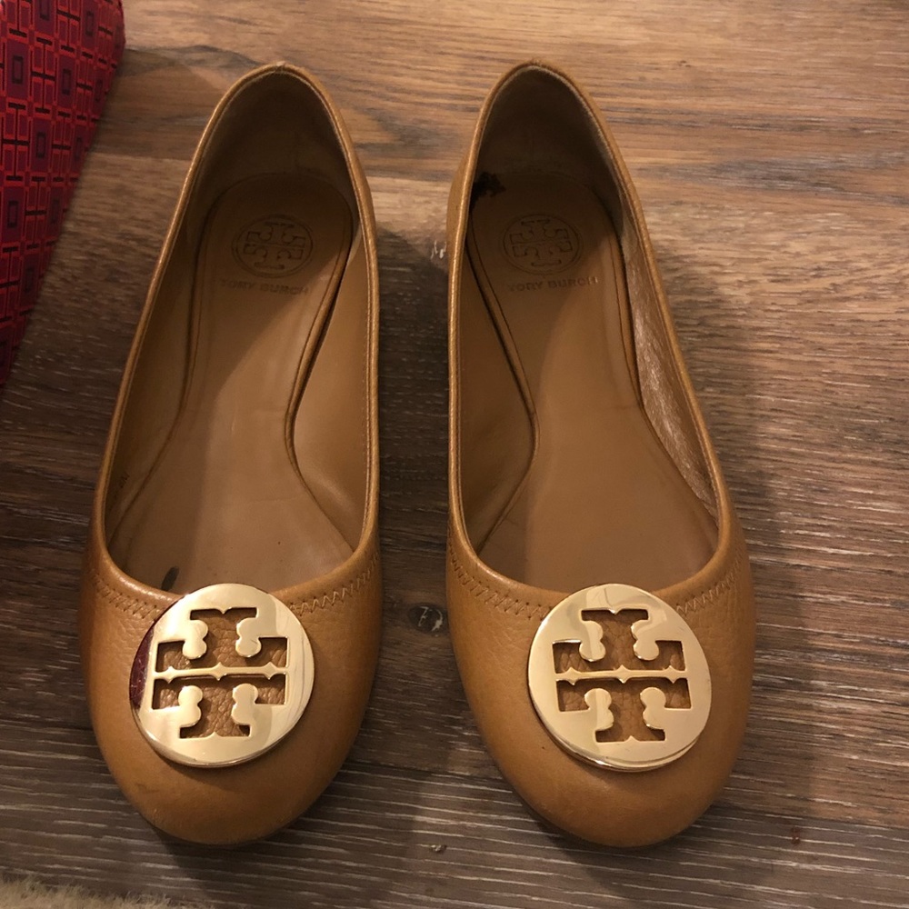 Tan Tory Burch Flats